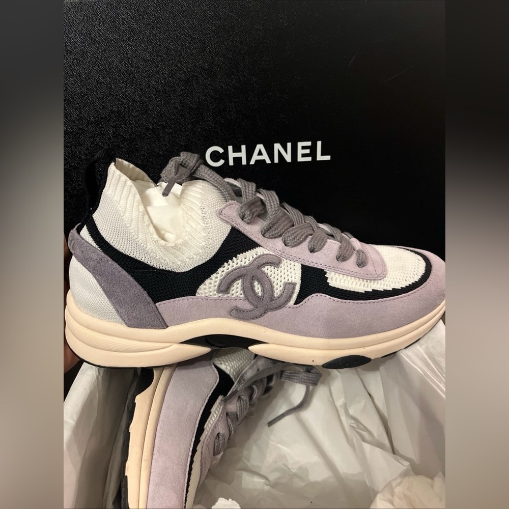 CHANEL Monochrome Athletic Shoes - Picture 4 of 5
